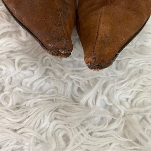 Prada Suede Leather Pointed Tall Zip Boots - Picture 5 of 7